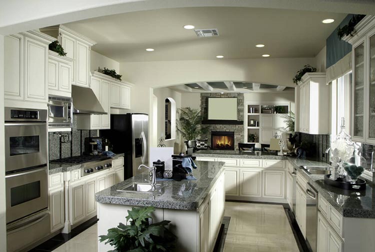 Luxury Kitchen with recessed lighting