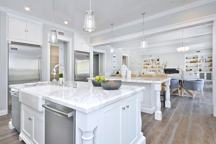 Luxury Kitchen with white granite