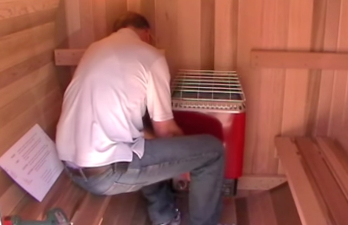 sauna heater assembly
